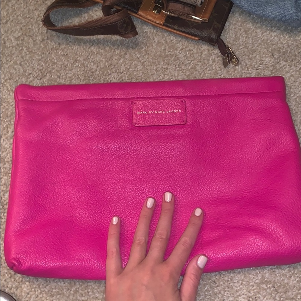 Marc Jacobs Pink Fuchsia Large Clutch Purse